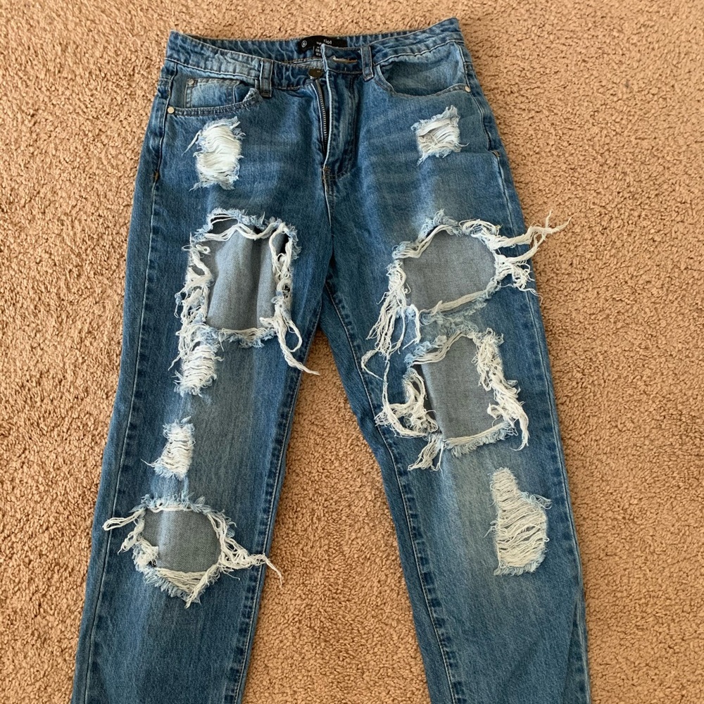 Distressed Mom Jeans